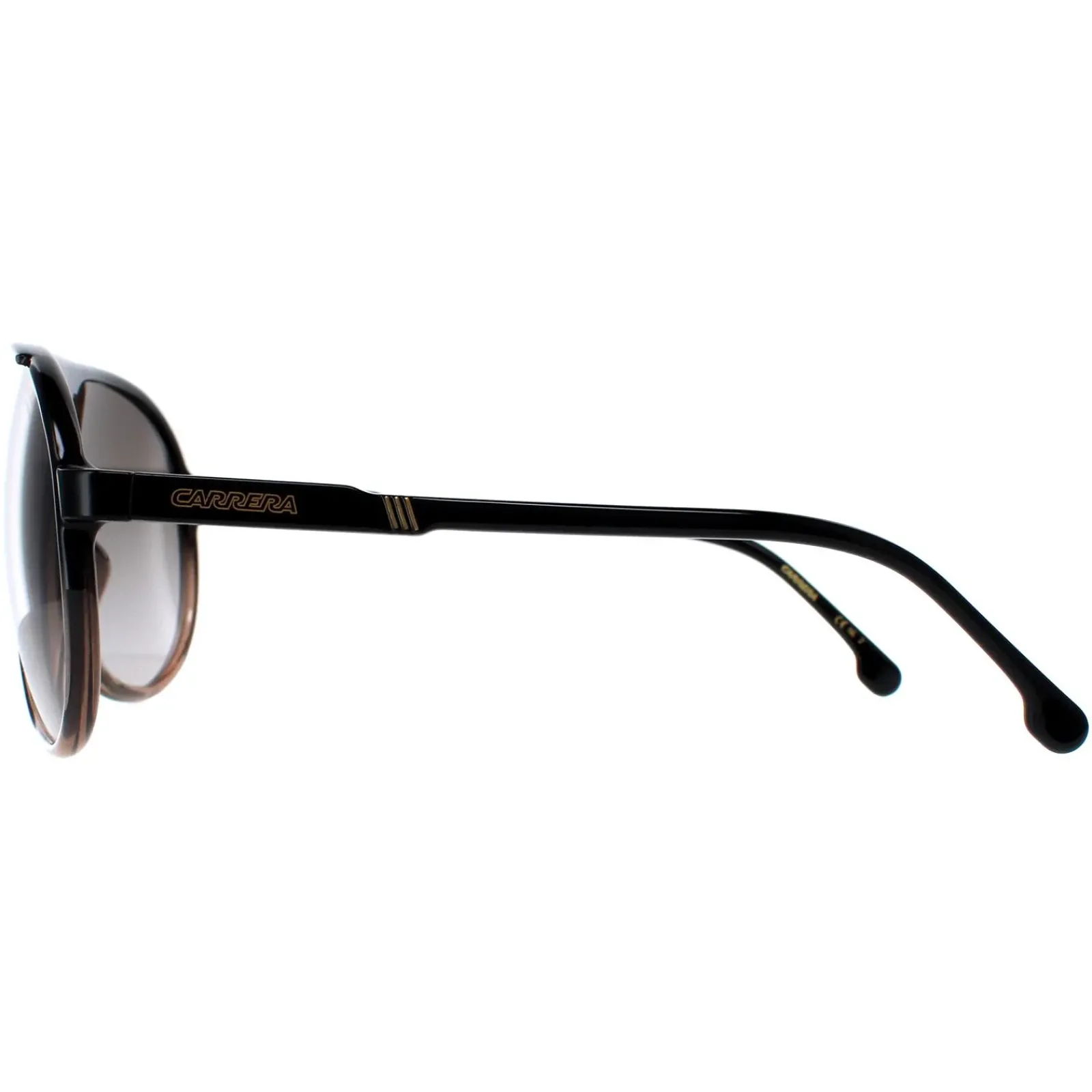 Carrera Aviator^Sunglasses Champion 65/N DCC/HA Black Brown Shade Brown Gradie