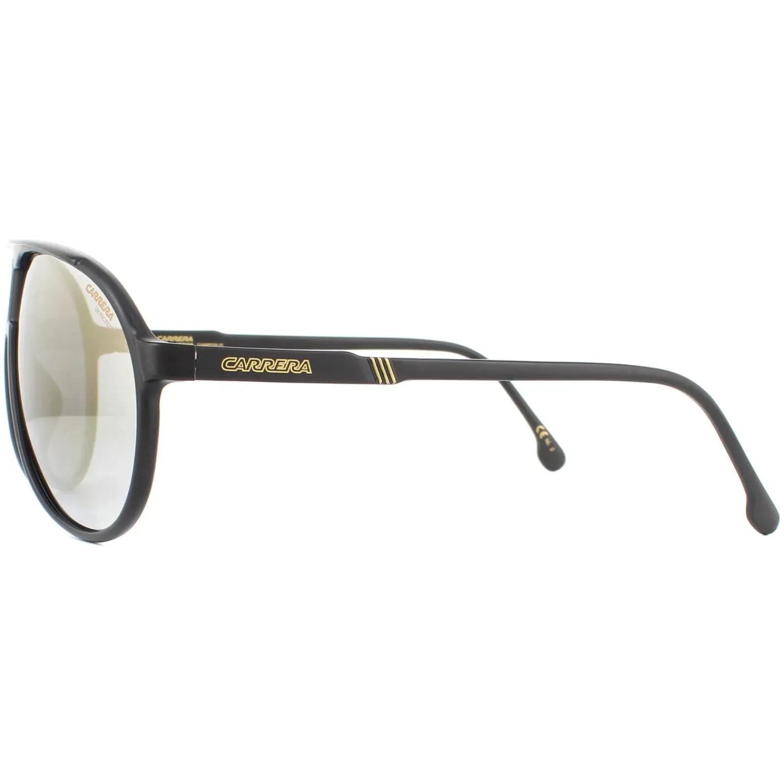 Carrera Aviator^Sunglasses Champion 65 003/JO Matte Black Grey Bronze Mirrored