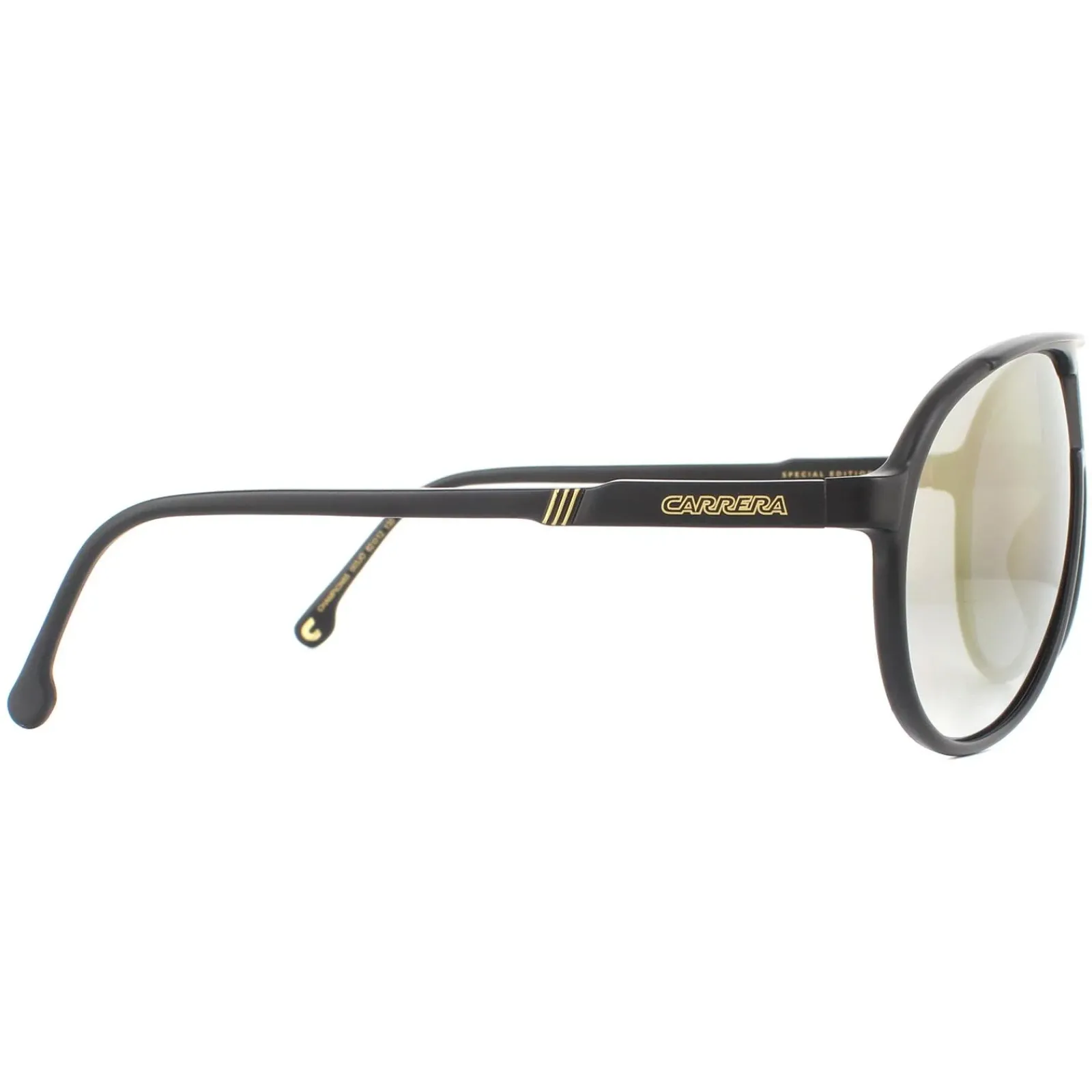 Carrera Aviator^Sunglasses Champion 65 003/JO Matte Black Grey Bronze Mirrored