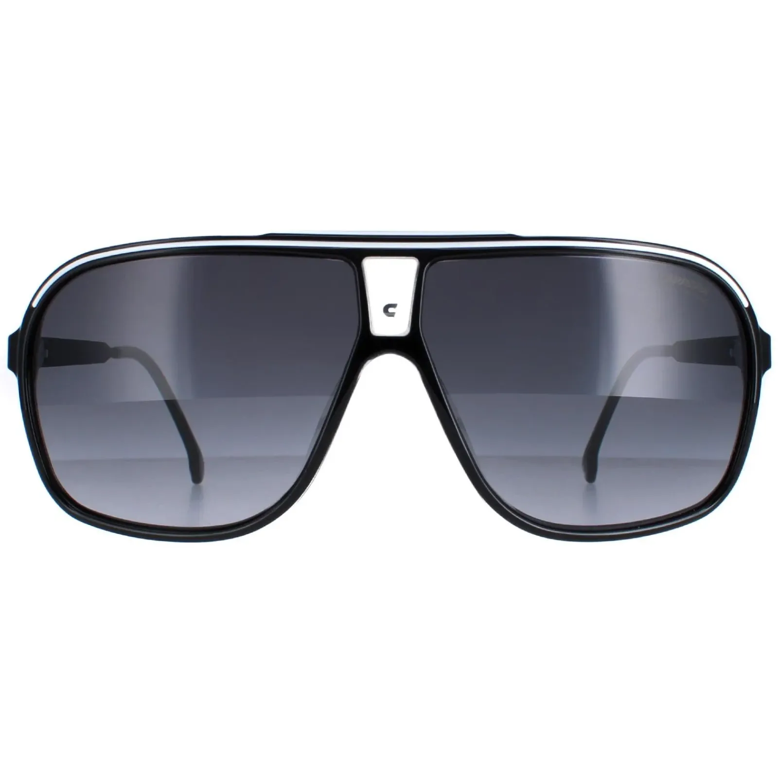 Carrera Aviator^Sunglasses Grand Prix 3 80S/9O Black and White Grey Gradient