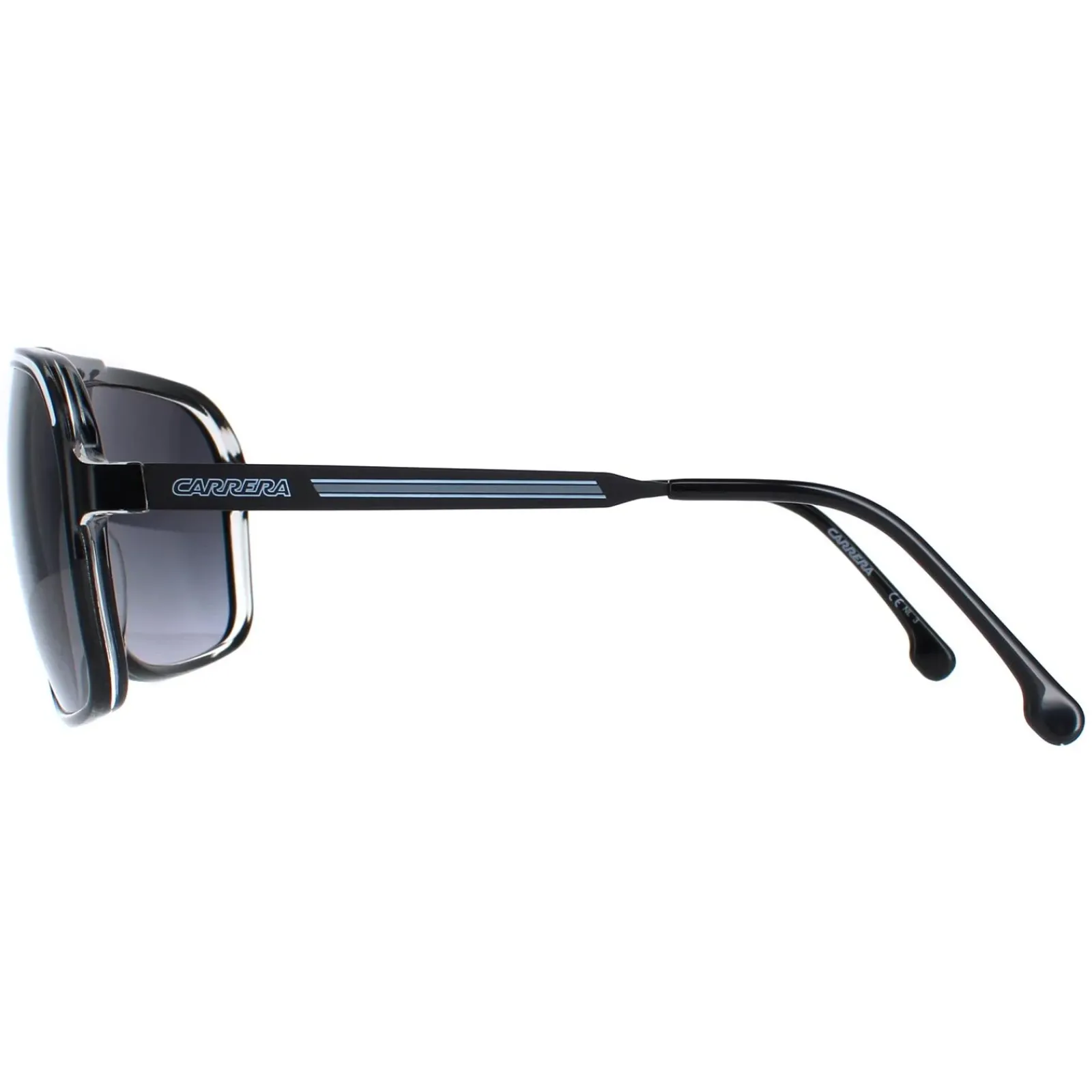Carrera Aviator^Sunglasses Grand Prix 3 80S/9O Black and White Grey Gradient