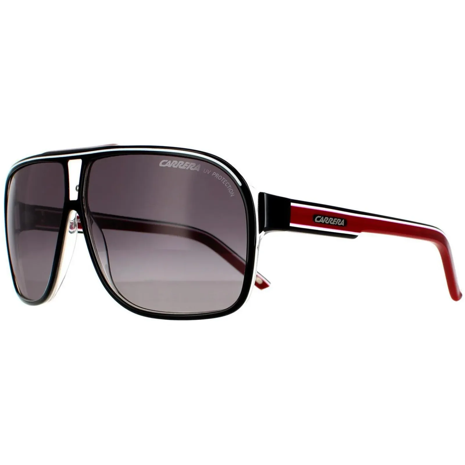 Carrera Aviator^Sunglasses Grand Prix 2 T4O 9O Black Red Dark Grey Gradient
