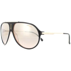 Carrera Aviator^Sunglasses Hot 65 KDX/G4 Black Nude Brown Mirror