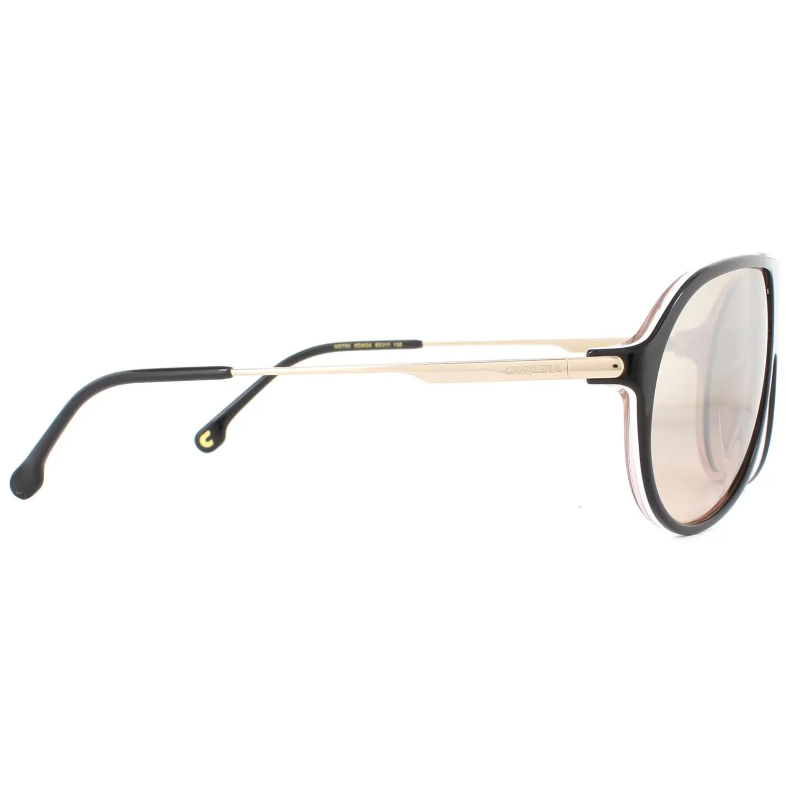 Carrera Aviator^Sunglasses Hot 65 KDX/G4 Black Nude Brown Mirror