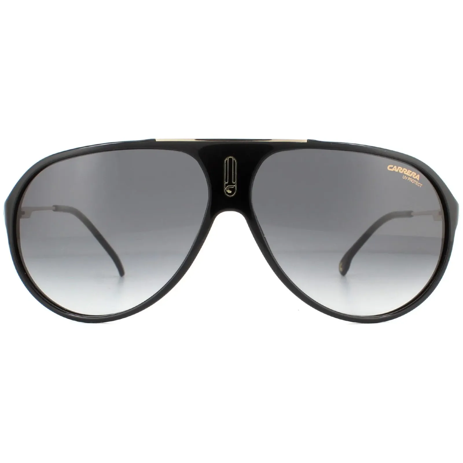Carrera Aviator^Sunglasses Hot 65 807/9O Black Dark Grey Gradient