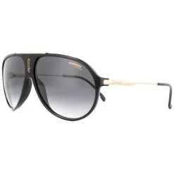 Carrera Aviator^Sunglasses Hot 65 807/9O Black Dark Grey Gradient