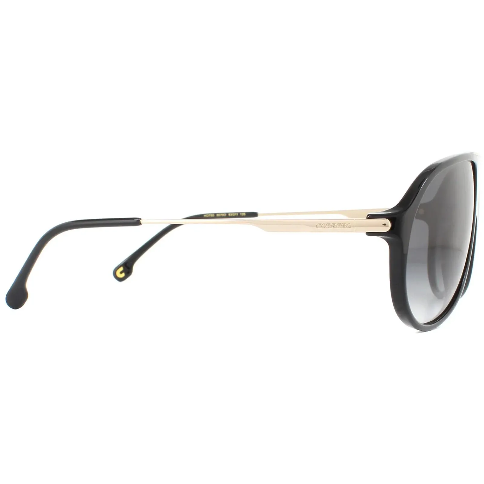 Carrera Aviator^Sunglasses Hot 65 807/9O Black Dark Grey Gradient