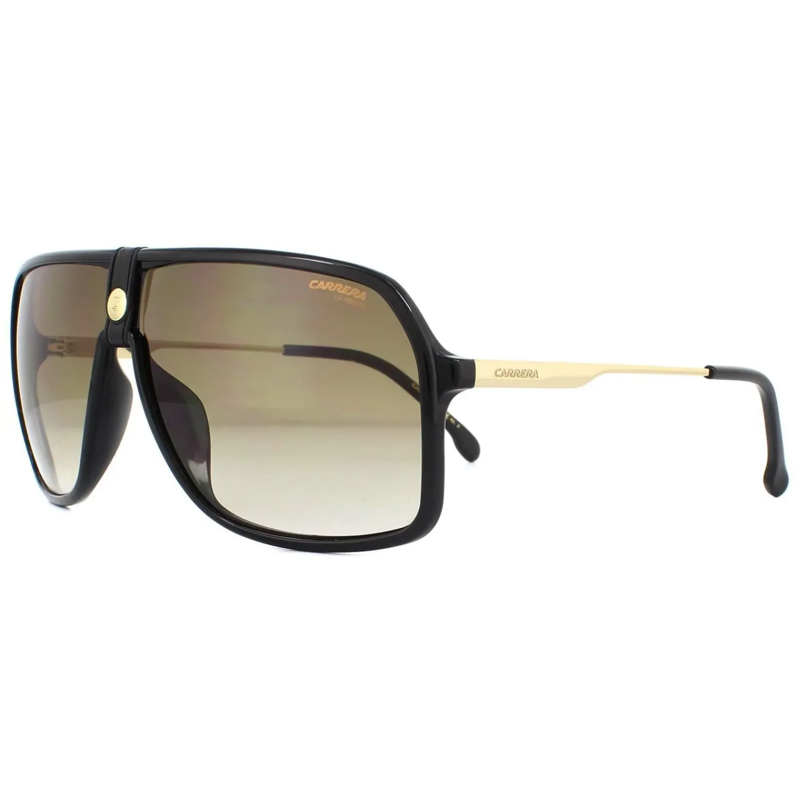Carrera Rectangle^Sunglasses 1019/S 807 HA Black Gold Brown Gradient