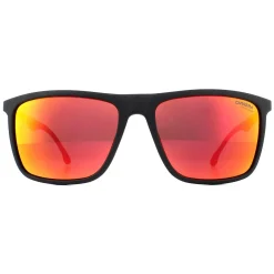 Carrera Rectangle^Sunglasses 8032/S 003 W3 Matte Black Red Mirror
