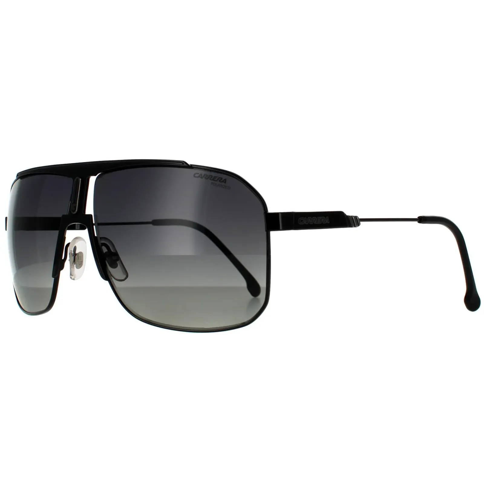 Carrera Rectangle^Sunglasses 1043/S/ 807 WJ Black Grey Gradient Polarised