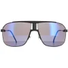 Carrera Square^Sunglasses 1043/S 003 XT Matte Black Grey With Blue Flash Mirr
