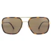 Carrera Square^Sunglasses 256/S J5G 70 Dark Havana Gold Brown