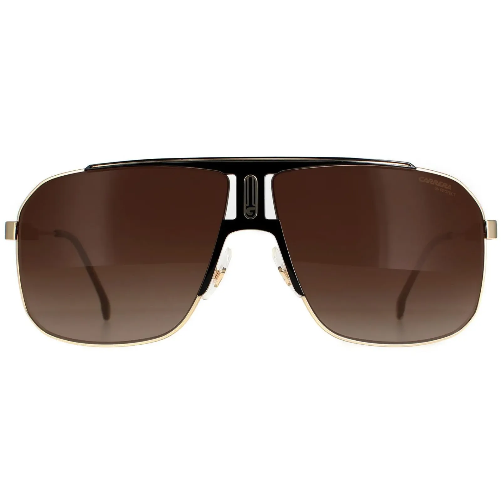 Carrera Rectangle^Sunglasses 1043/S 2M2 HA Black Gold Brown Gradient