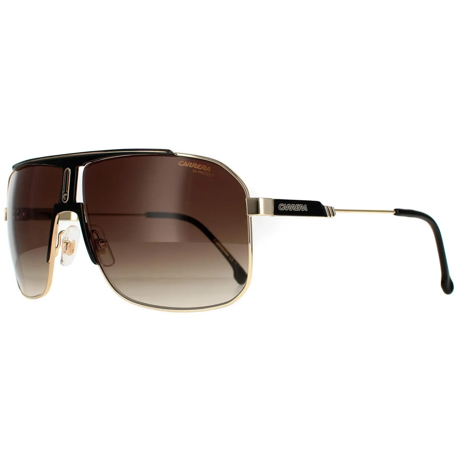 Carrera Rectangle^Sunglasses 1043/S 2M2 HA Black Gold Brown Gradient