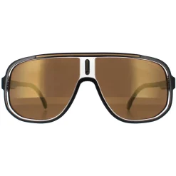 Carrera Rectangle^Sunglasses 1058/S 2M2 YL Black Gold Gold High Contrast Polariz