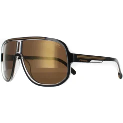 Carrera Rectangle^Sunglasses 1058/S 2M2 YL Black Gold Gold High Contrast Polariz