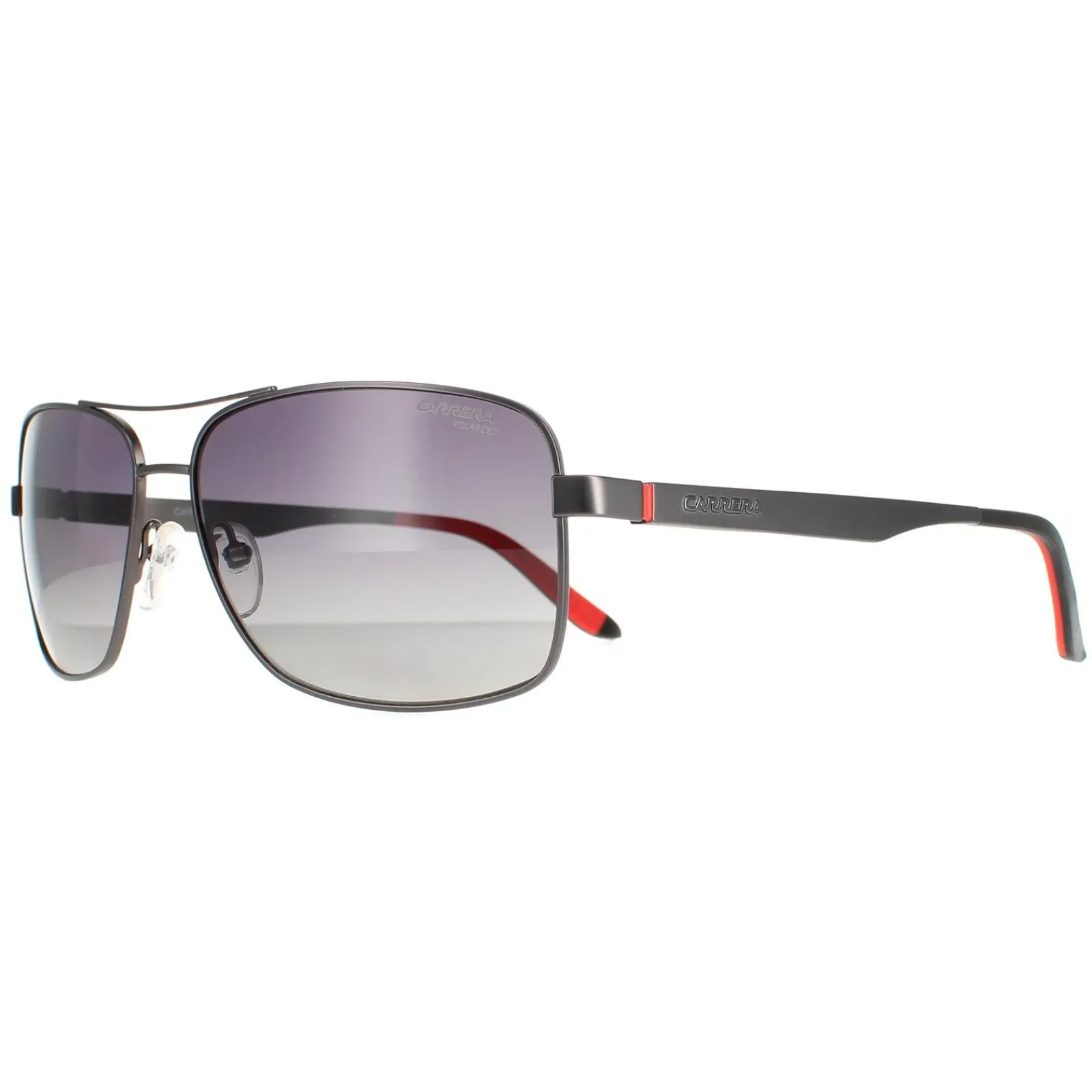 Carrera Polarised|Rectangle^Sunglasses 8014/S R80 WJ Semi Matte Dark Ruthenium Grey Gradie