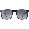 Carrera Rectangle^Sunglasses 8064/S 80S 9O Black and White Dark Grey Gradient
