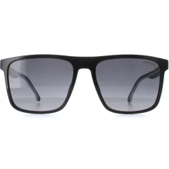 Carrera Rectangle^Sunglasses 8064/S 80S 9O Black and White Dark Grey Gradient