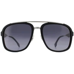 Carrera Aviator^Sunglasses 133/S TI7 9O Ruthenium Matte Black Dark Grey Gradie