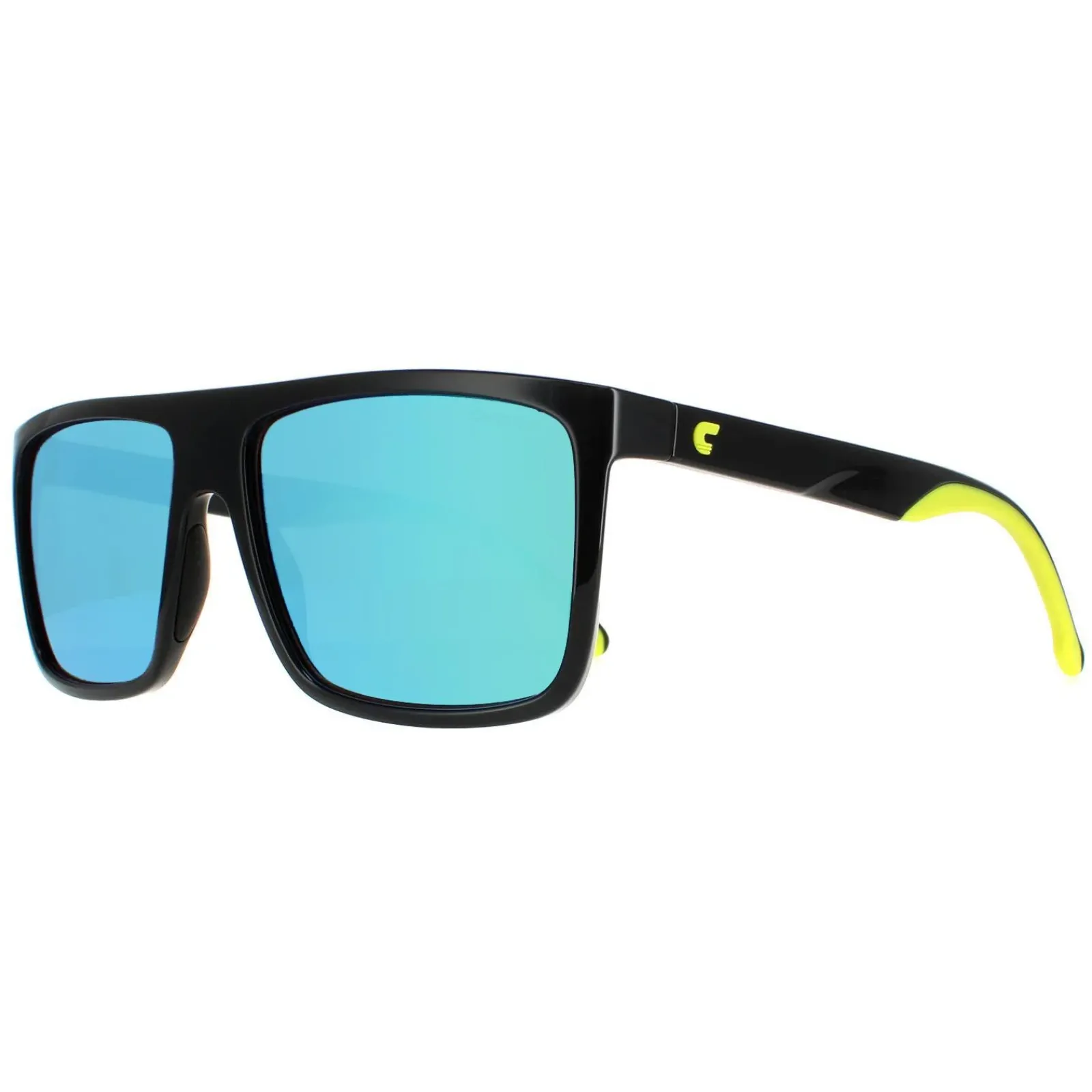 Carrera Square^Sunglasses 8055/S 7ZJ Z9 Black Green Green Multilayer Mirror