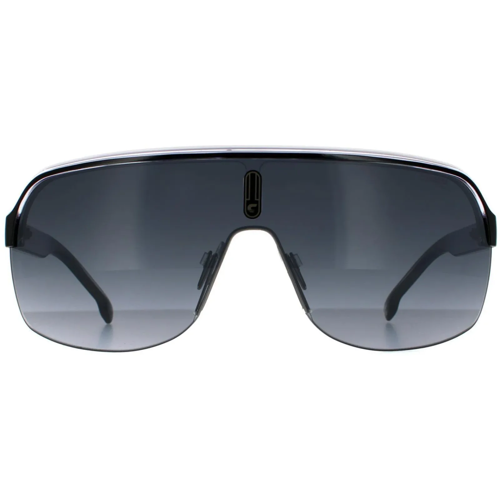 Carrera Shield|Shield^Sunglasses Topcar 1/N 80S 9O Black White Dark Grey Gradient
