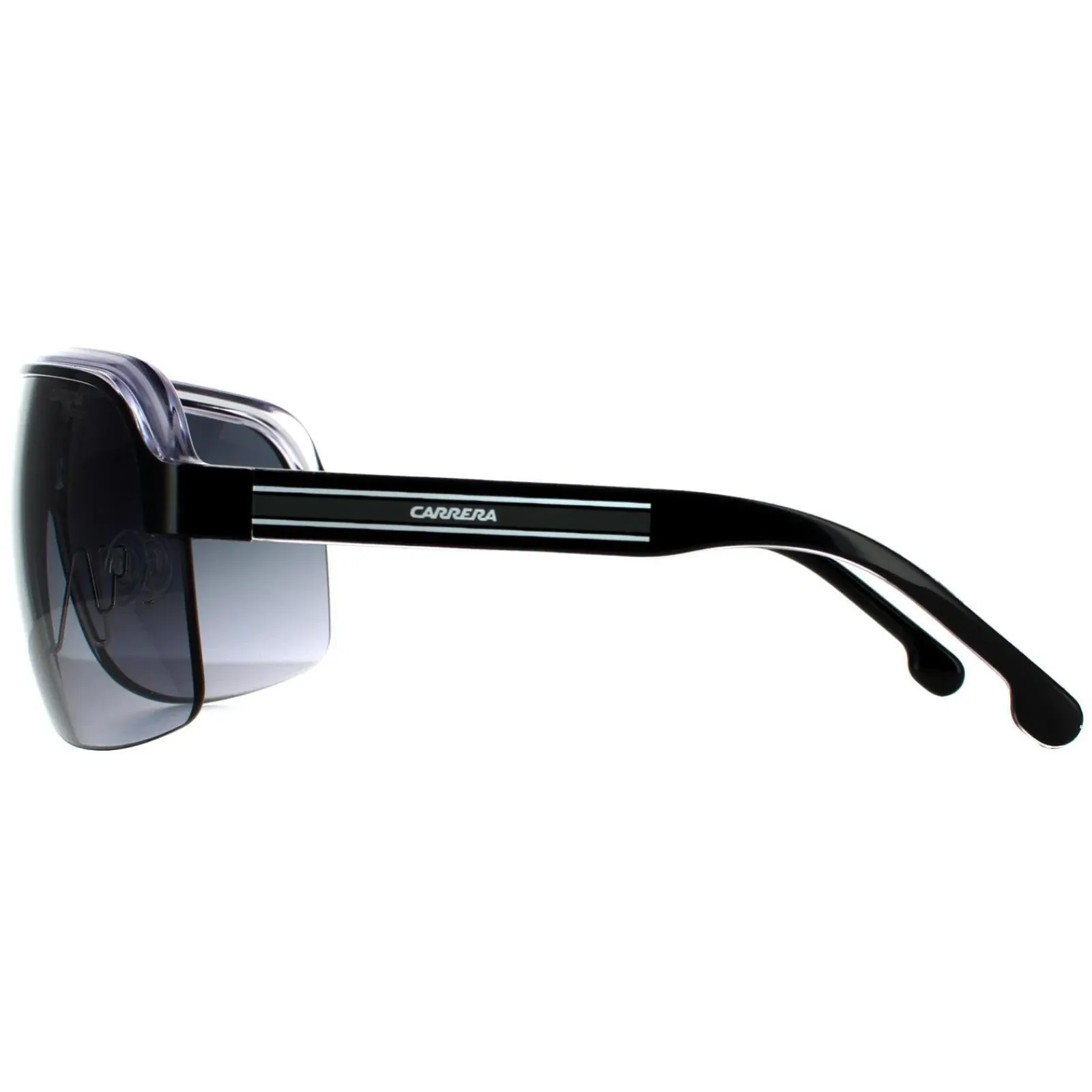 Carrera Shield|Shield^Sunglasses Topcar 1/N 80S 9O Black White Dark Grey Gradient