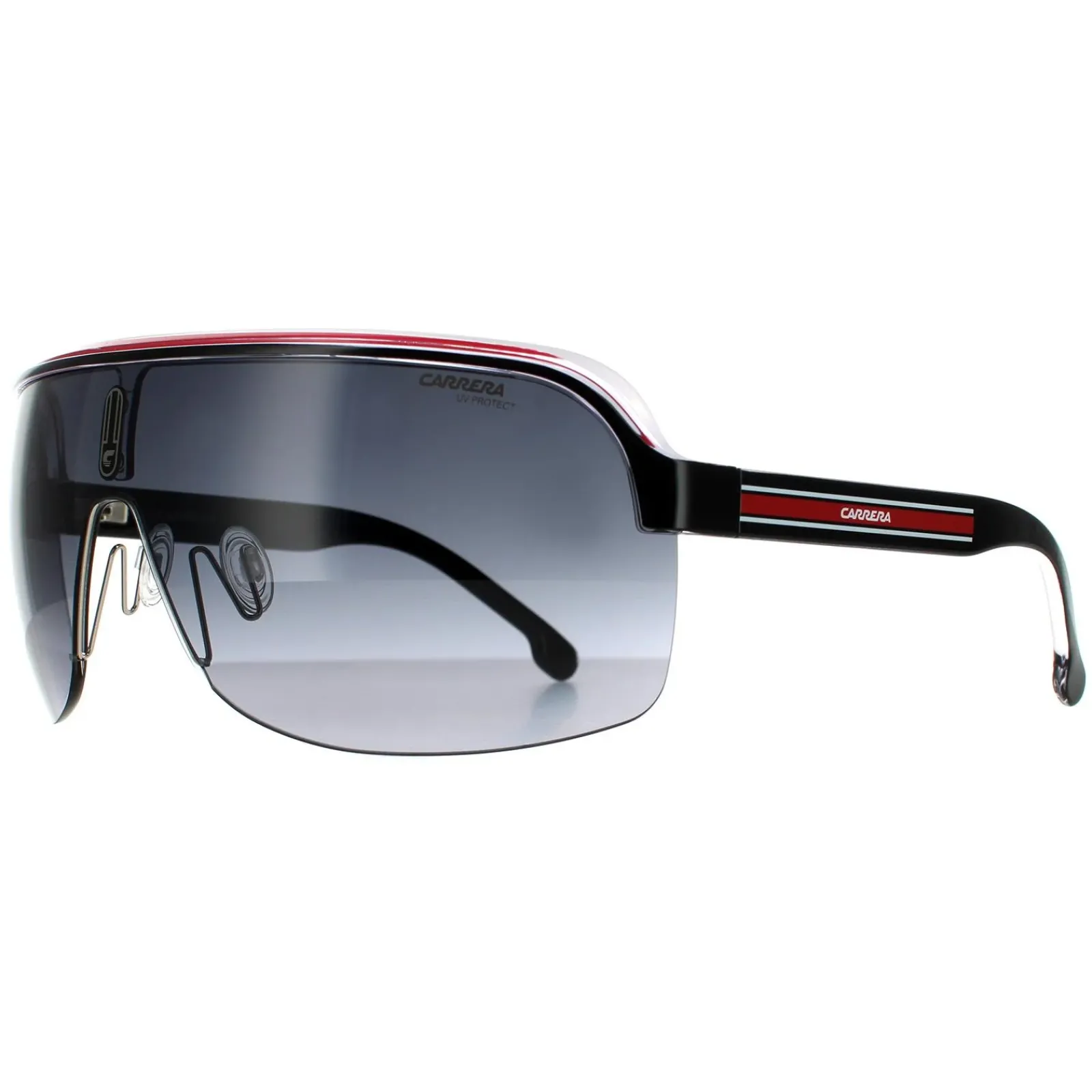 Carrera Shield|Shield^Sunglasses Topcar 1/N T4O 9O Black Crystal White Red Dark Grey