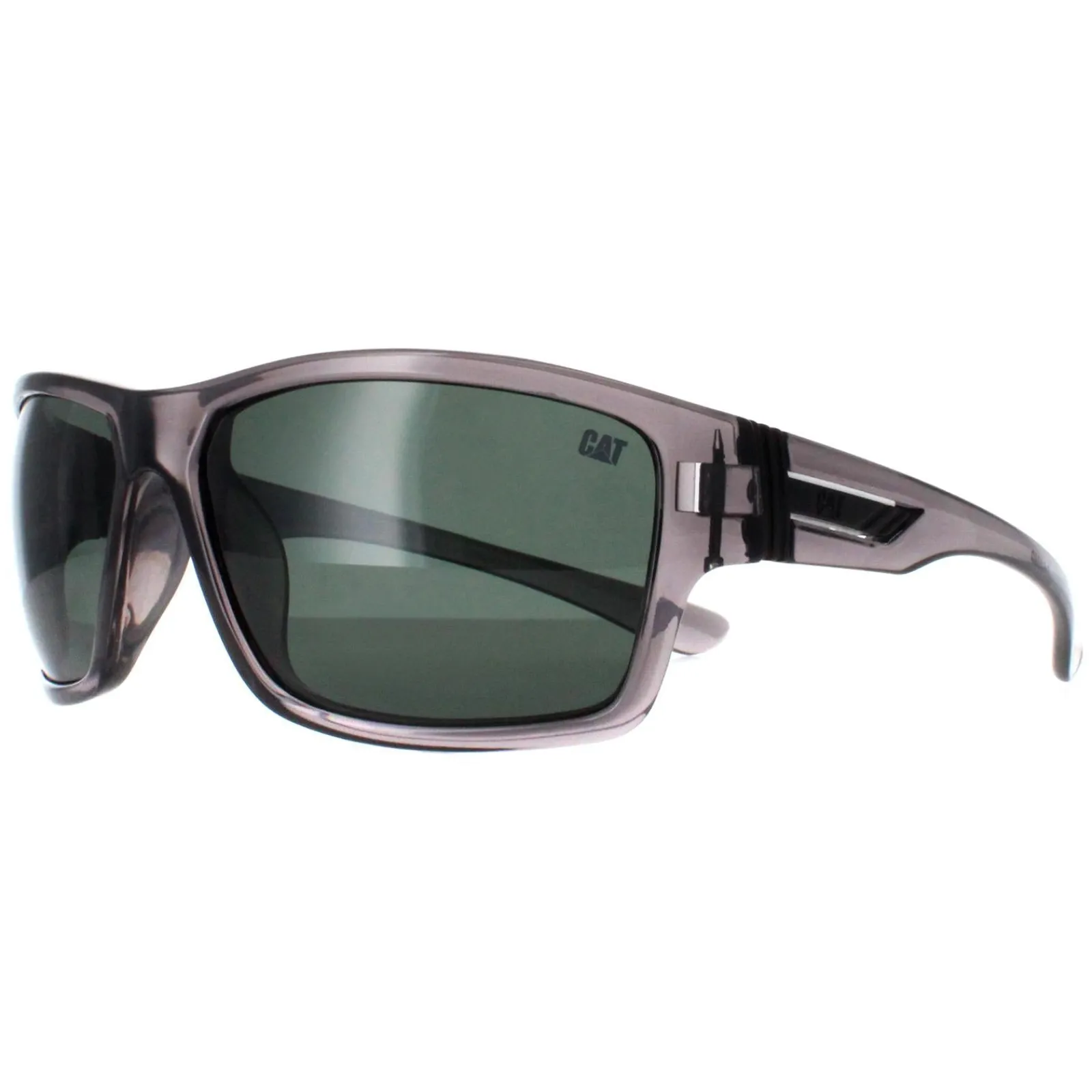 Caterpillar Polarised|Wrap^Sunglasses CTS-TRIM 108P Matte Grey Grey Polarized