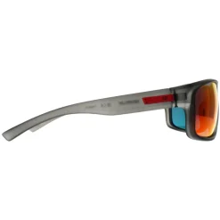 Caterpillar Wrap^Sunglasses CTS-8019 108P Frosted Dark Grey Red Grey Gradie