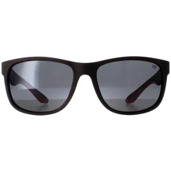 Caterpillar Polarised|Rectangle^Sunglasses CTS-8011 108P Matte Dark Grey Silver Flash Pola