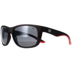 Caterpillar Polarised|Rectangle^Sunglasses CTS-8011 108P Matte Dark Grey Silver Flash Pola