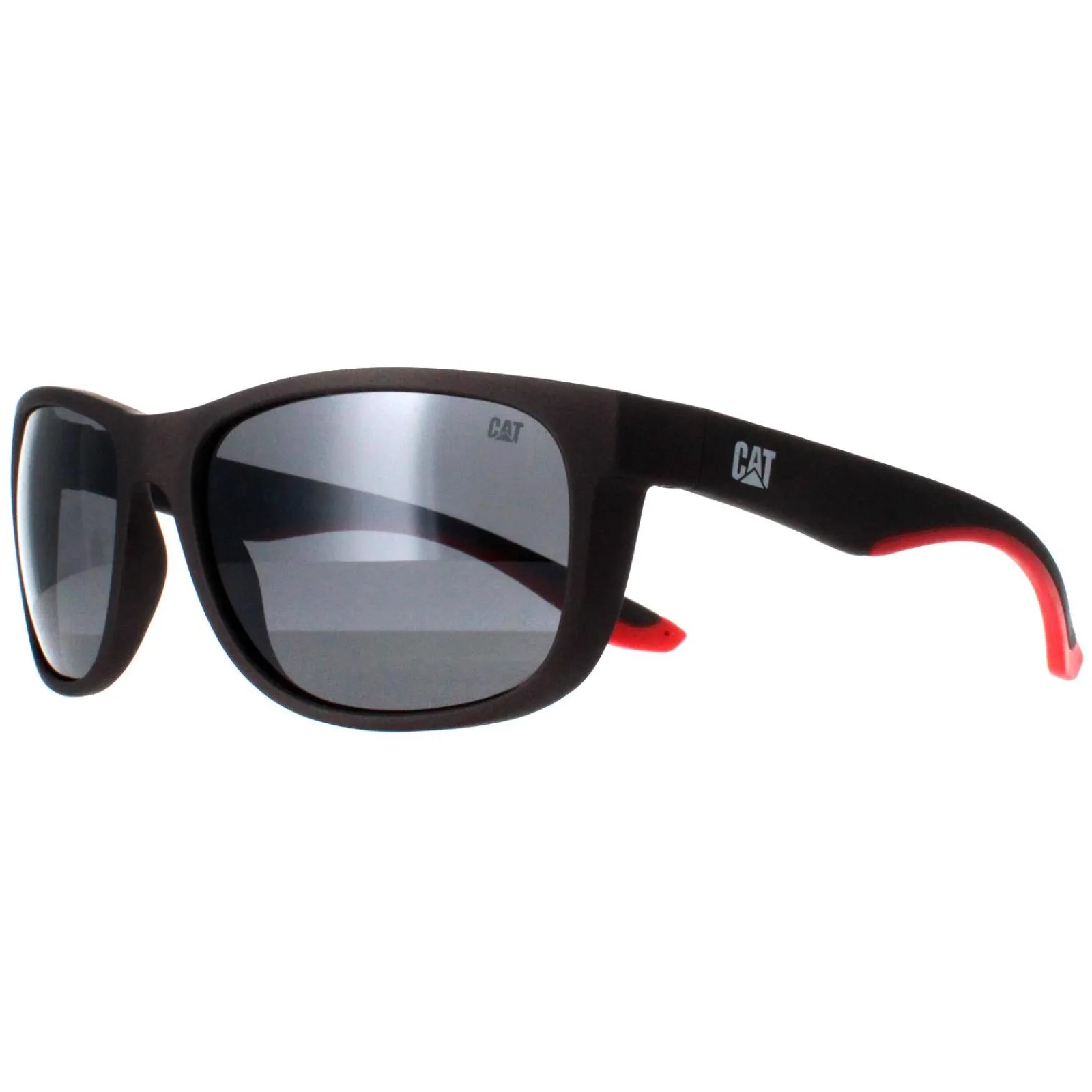 Caterpillar Polarised|Rectangle^Sunglasses CTS-8011 108P Matte Dark Grey Silver Flash Pola