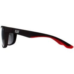 Caterpillar Polarised|Rectangle^Sunglasses CTS-8011 108P Matte Dark Grey Silver Flash Pola