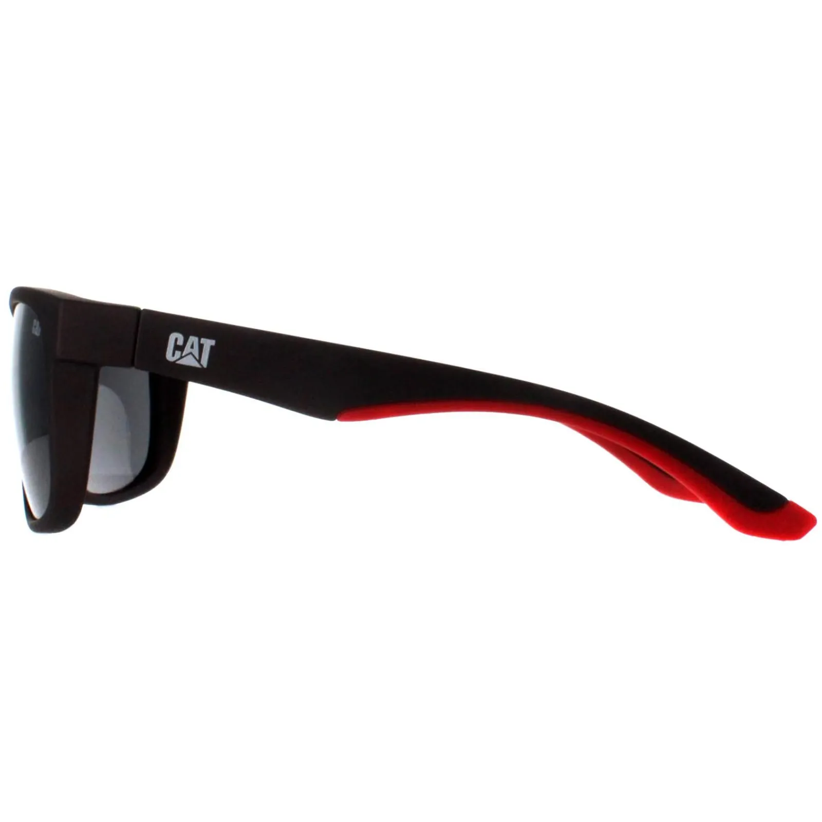 Caterpillar Polarised|Rectangle^Sunglasses CTS-8011 108P Matte Dark Grey Silver Flash Pola