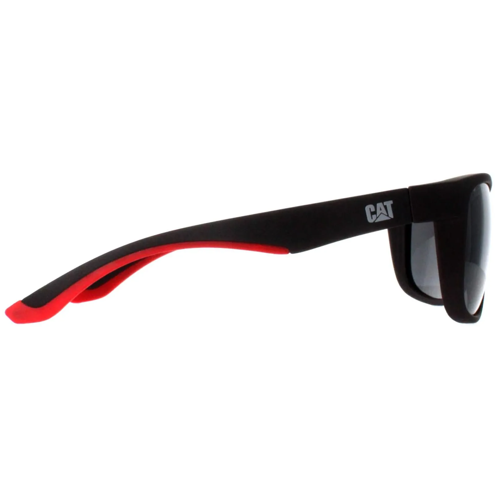 Caterpillar Polarised|Rectangle^Sunglasses CTS-8011 108P Matte Dark Grey Silver Flash Pola