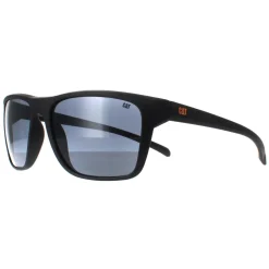 Caterpillar Polarised|Square^Sunglasses CTS-8012 104P Matte Black Smoke Polarized
