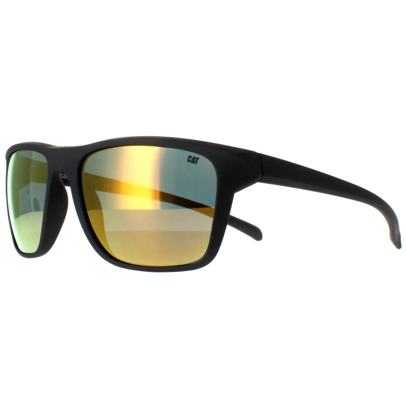 Caterpillar Polarised|Rectangle^Sunglasses CTS-8012 108P Matte Grey Orange Polarized