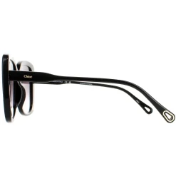 Chloe Square^Sunglasses CH0125S 001 Black Grey Gradient