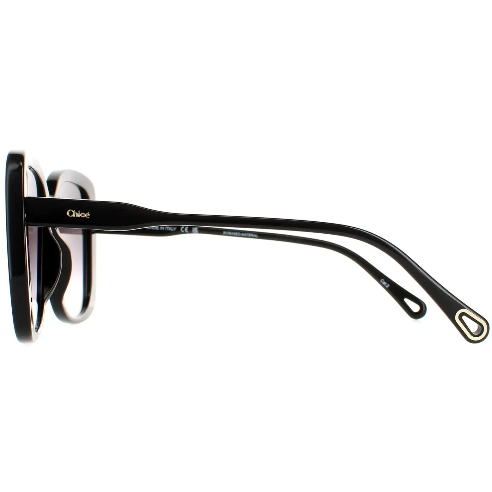 Chloe Square^Sunglasses CH0125S 001 Black Grey Gradient