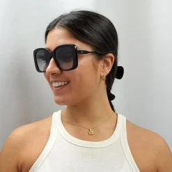 Chloe Square^Sunglasses CH0125S 001 Black Grey Gradient