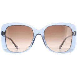 Chloe Square^Sunglasses CH0125S 002 Blue Crystal Brown Gradient