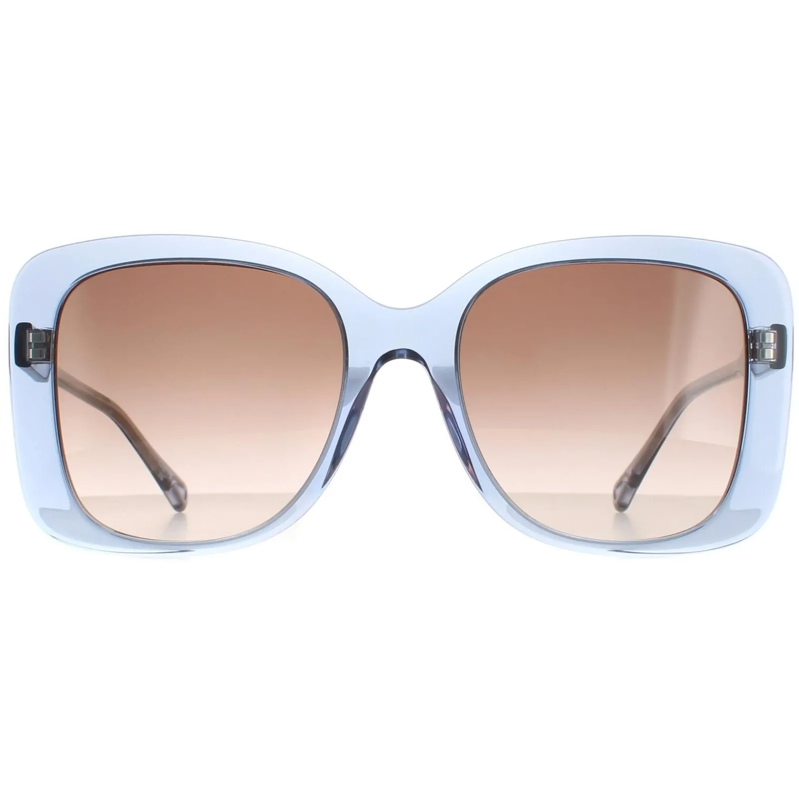 Chloe Square^Sunglasses CH0125S 002 Blue Crystal Brown Gradient