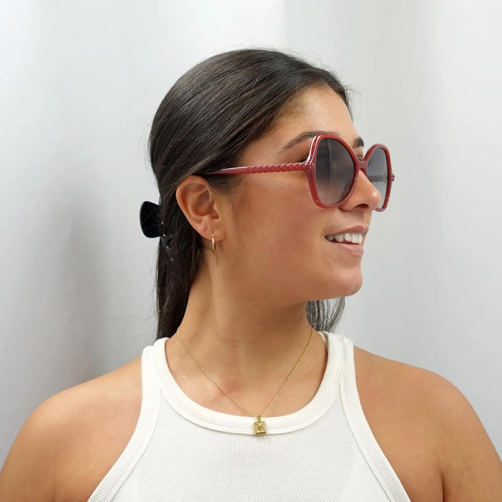 Chloe Butterfly^Sunglasses CH0001S 004 Dark Orange Grey Gradient