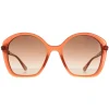 Chloe Square^Sunglasses CH0003S 002 Dark Pink Brown Gradient