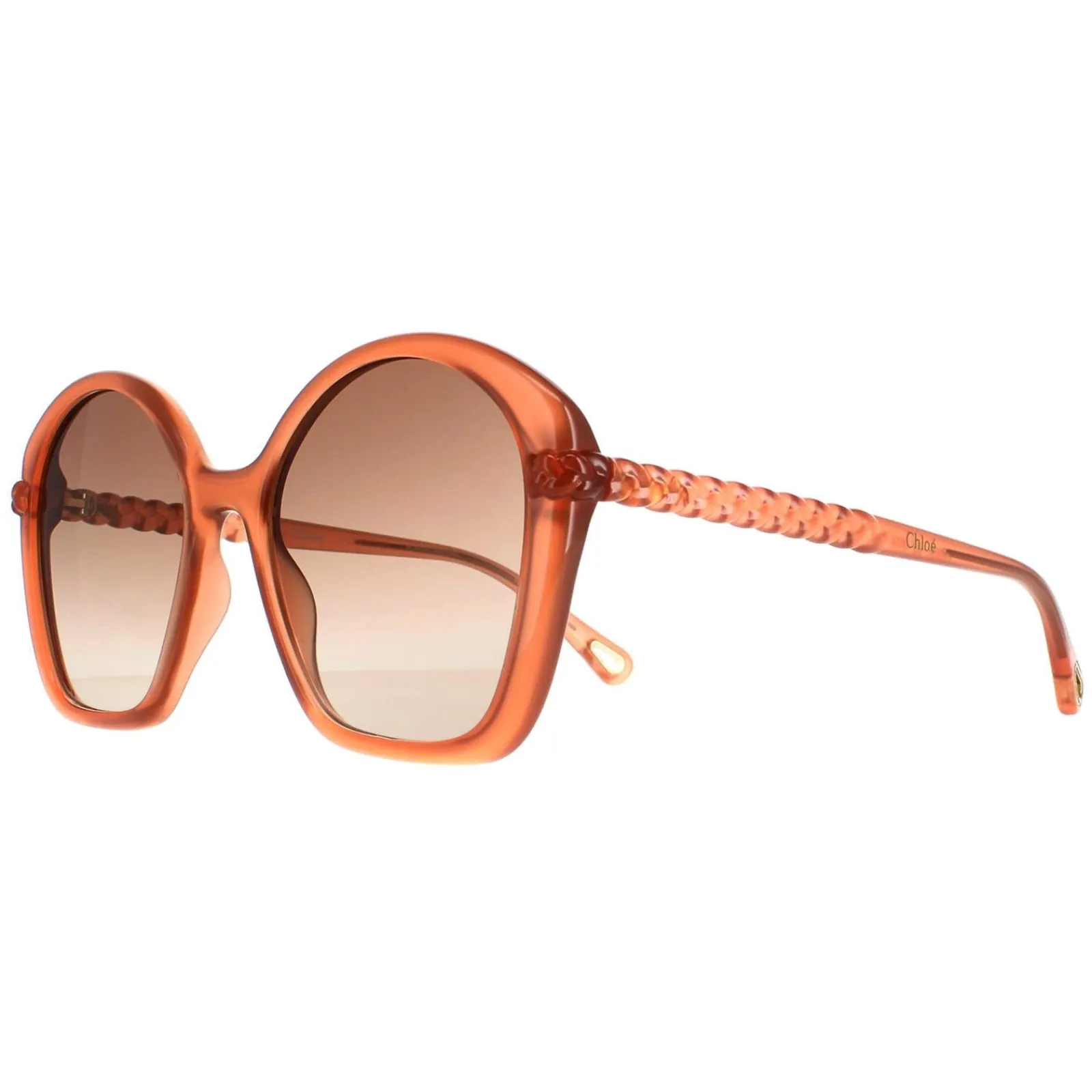 Chloe Square^Sunglasses CH0003S 002 Dark Pink Brown Gradient