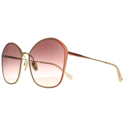 Chloe Square^Sunglasses CH0015S 002 Dark Brown Gold Brown Gradient