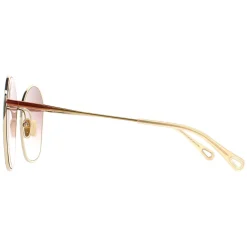 Chloe Square^Sunglasses CH0015S 002 Dark Brown Gold Brown Gradient
