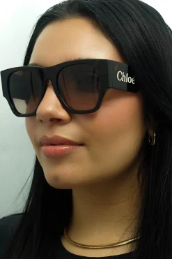 Chloe Square^Sunglasses CH0233S 002 Dark Havana Brown Gradient