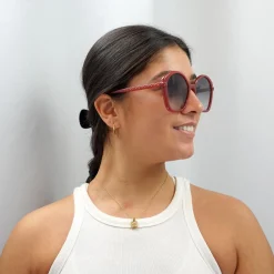Chloe Square^Sunglasses CH0003S 003 Dark Orange Grey Gradient